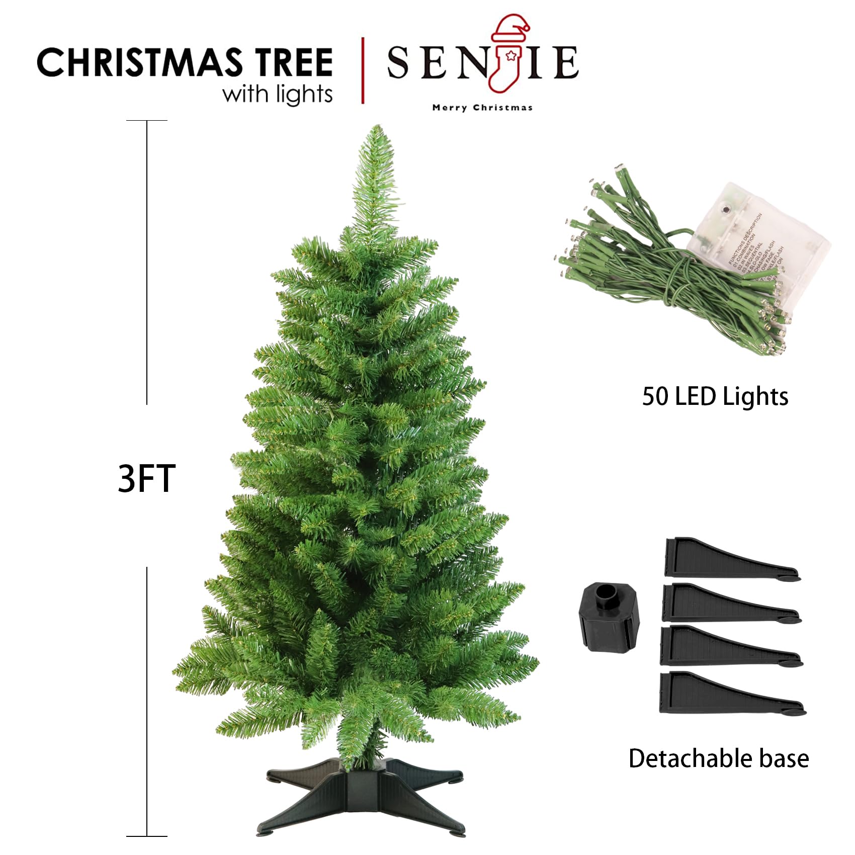 Amazon.com: Small Christmas Tree 3FT Artificial Desktop Xmas Tree